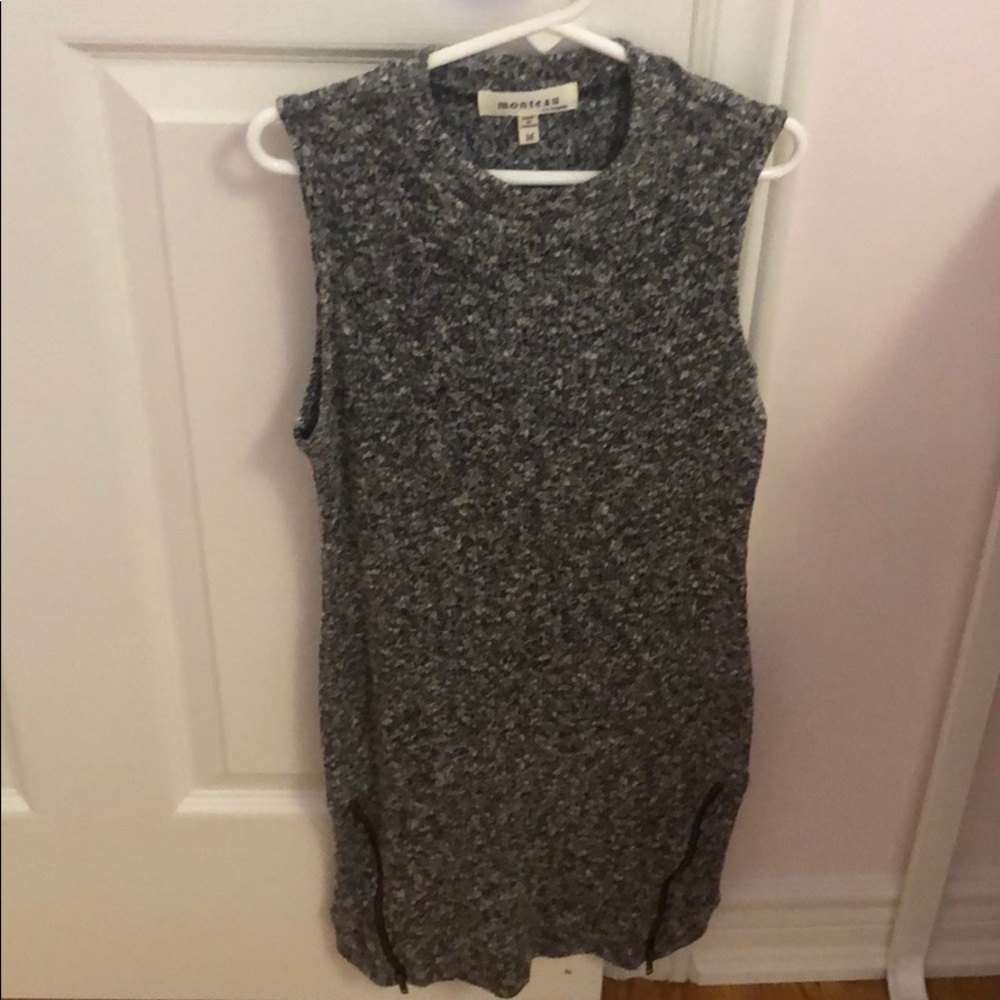 Salt and pepper high neck tunic - size M